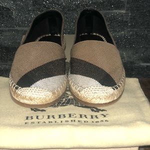 Burberry espadrille flats authentic with tags